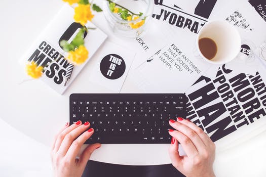 woman working at home